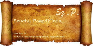 Szuchy Pompónia névjegykártya